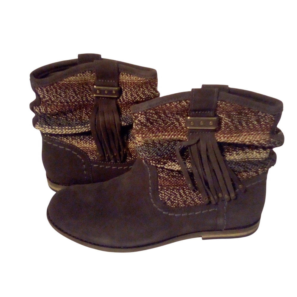 the SAK Jezebelle Slouch Boots Cowboy Prairie Pull On Size 6 Brown Multi NIB